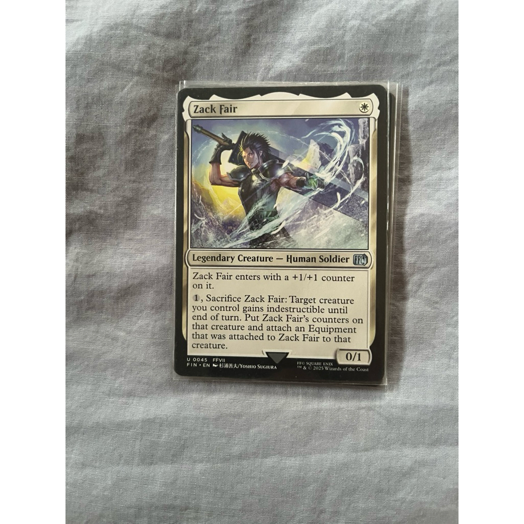 การ์ด MTG Zack Fair White Magic the Gathering EDH รุ่น FIN สภาพ Ex-Nm