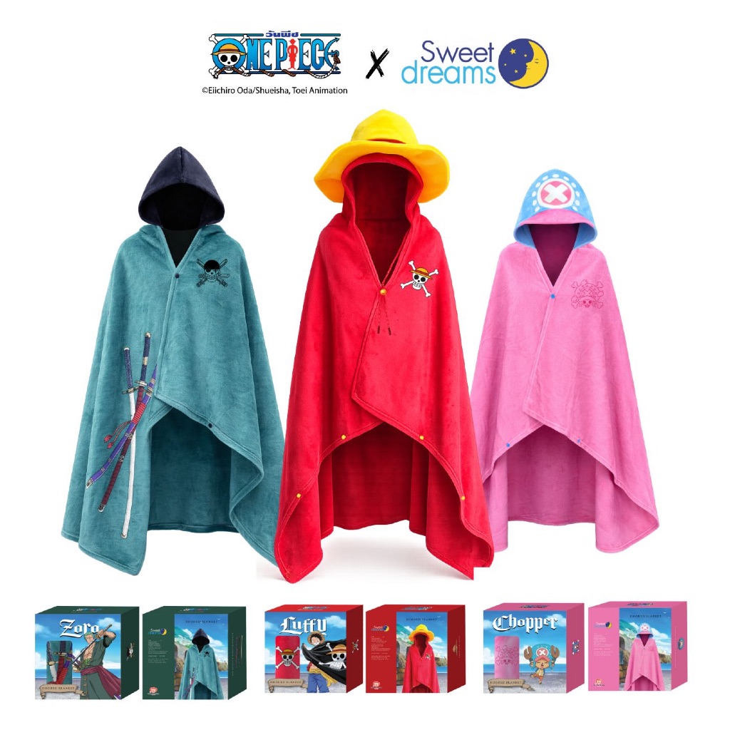 ผ้าห่มฟลีซมีฮูด One Piece  ลิขสิทธิ์แท้ แบรนด์ Sweet Dreams