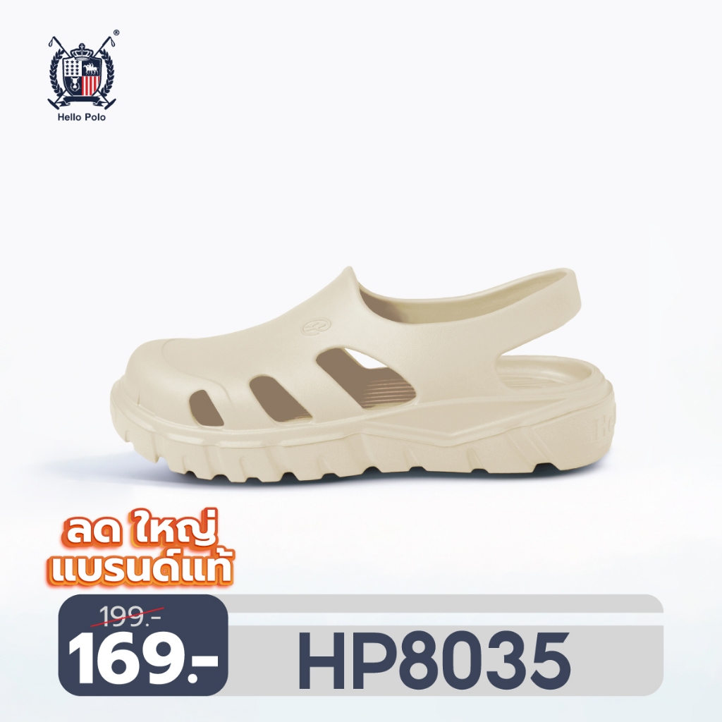 Hello Polo รองเท้าแตะผู้หญิง รองเท้าหัวโต กันลื่น ลําลอง พื้นหนา พื้นนิ่ม 2.7CMพื้นนิ่มมากใส่สบายเท้า HP8035