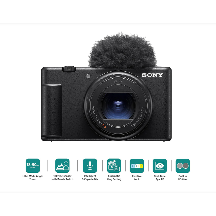 Sony ZV-1M2 ZV-1 II Digital Compact Vlog Camera Black ZV1 M2 MARK2 สินค้าใหม่ (ประกันศูนย์ไทย)