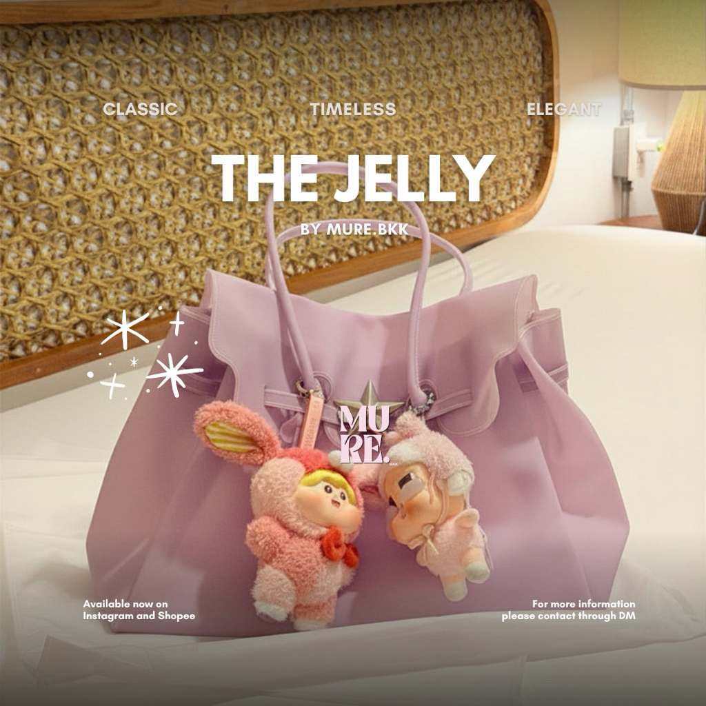 พร้อมส่งทุกสี🍑 MURE.BKK - Jelly Bag Tote Kiikii🐰 ตะกร้าใหม่ - ของจริงเริ่ดมากแม่ ขายมาแล้วกว่า100ใบ!!!