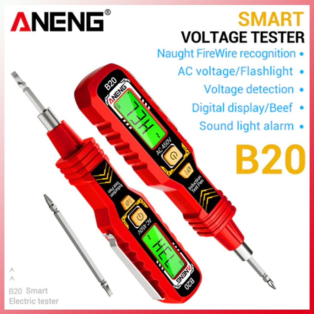 ANENG B20 ปากกาทดสอบแรงดันไฟฟ้า ไขควงสองหัว ความแม่นยำสูง  เครื่องตรวจจับแรงดันไฟฟ้า ปากกาไฟฟ้าฉนวน