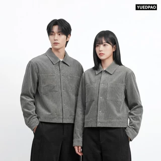 Yuedpao Ultimate Stretch Corduroy - Cropped Jacket (2-Pocket) เสื้อแจ็คเก็ตลูกฟูก ผ้าร่อง ทรงครอป มีกระเป๋า (6 สี)