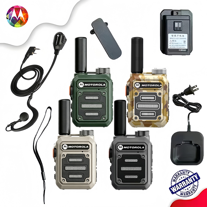 【ตัวเลือก4สี-①】เครื่องมือสื่อสารทีมงาน +หูฟัง กำลังส่ง 5W 5000mAh ชาร์จ Type-C 400-470