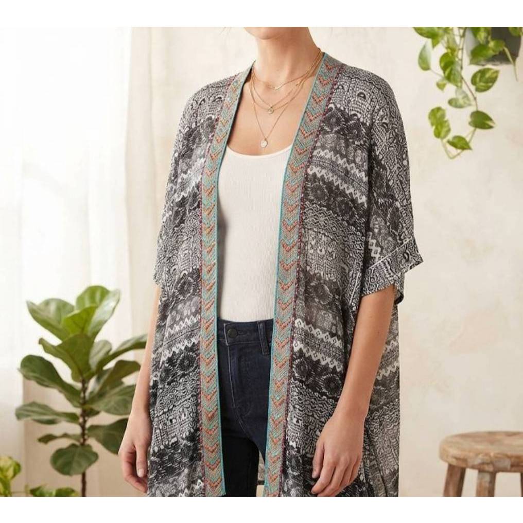 BKL-เสื้อคลุมคอตตอนแต่งแถบ lulumari F/33