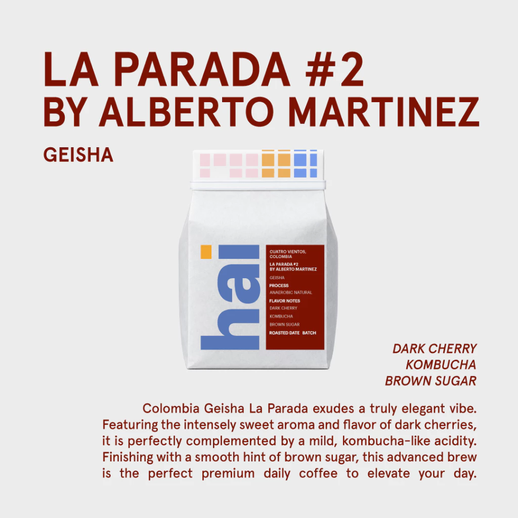 Hai single origin (กาแฟคั่วอ่อน) La Parada #2, Geisha (Light roast) Anearobic Natural Process