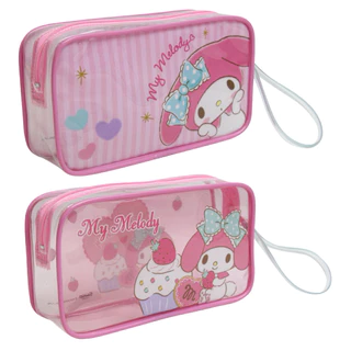 Sanrio กระเป๋าดินสอ ลายลิขสิทธิ์แท้ ขนาดใหญ่ 19.5x10.8 cm รุ่น B006 กระเป๋าเครื่องสำอางค์ PVC Mt
