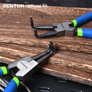 Zentor ชุดคีมถ่างแหวน คีมถ่างแหวน 4 ชิ้น แบบตรง งอ ถ่างเข้าออก ใช้แรงน้อย Circlip Plier Set