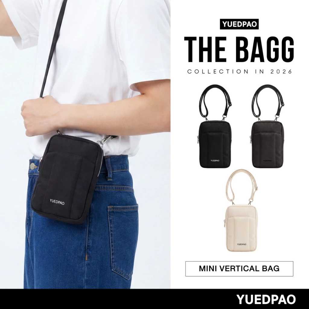 Yuedpao Mini Vertical Bag กระเป๋าสะพายข้าง ใส่มือถือได้ กระเป๋าอเนกประสงค์ ผ้าไนล่อนกันน้ำ
