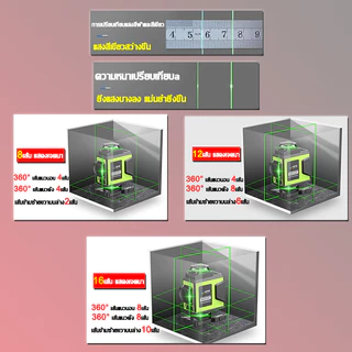 👷🏼‍♂️เลเซอร์ระดับ 4D เลเซอร์วัดระดับ ระดับเลเซอร์ 8/12/16 แกน เลเซอร์วัดระยะ 360 เลเซอร์ระดับ แบตเตอรี่ขนาดใหญ่ 2ก้อน
