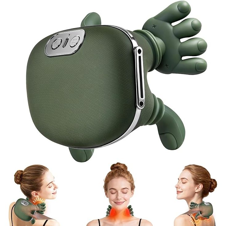 JOWSUA เครื่องนวดคอบ่าไหล่ เครื่องนวดคอไฟฟ้า 4D นวดกดจุดประคบอุ่น Electric Shoulder and Neck Massager