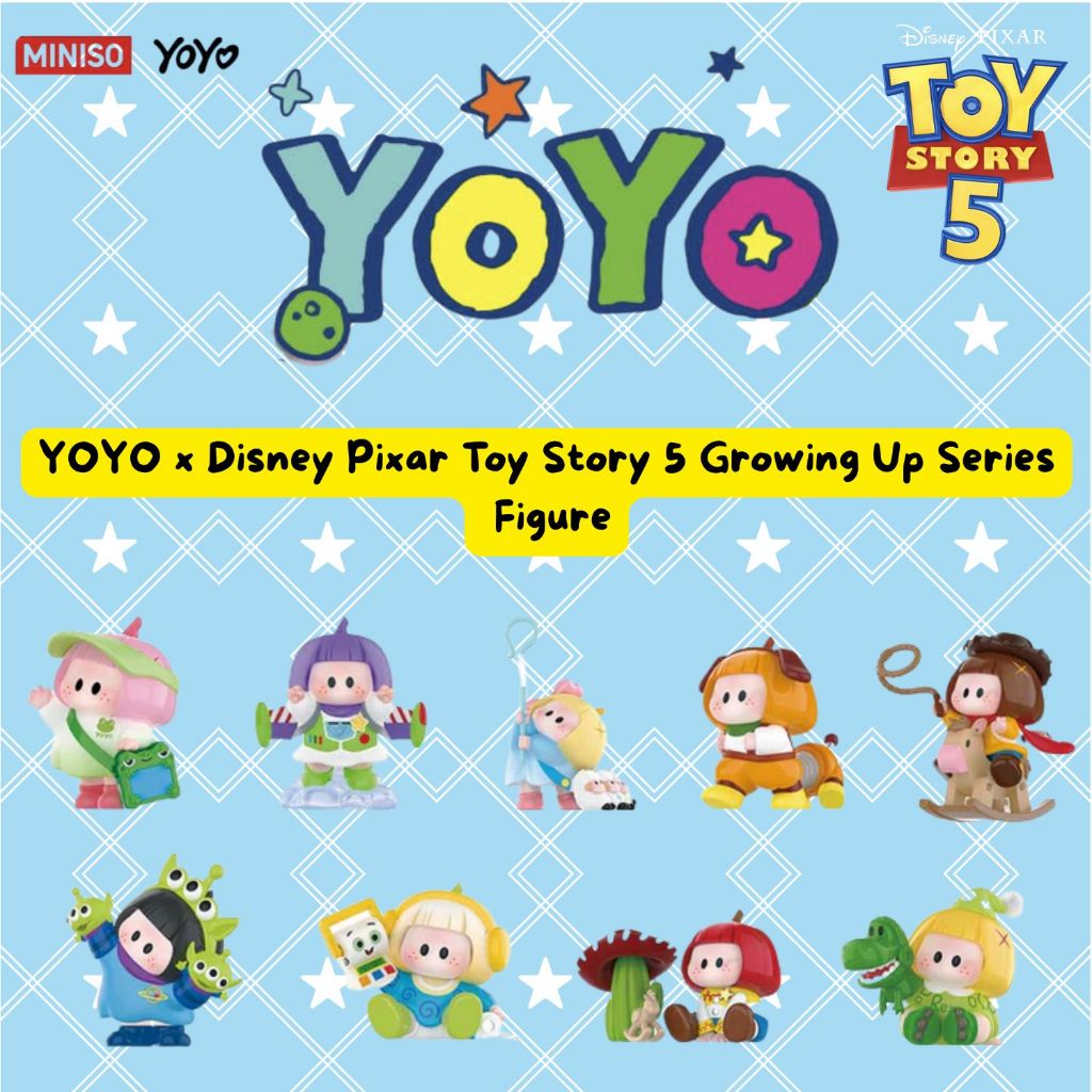 พร้อมส่ง...ของแท้ MINISO YOYO x Disney Pixar Toy Story 5 Growing Up Series Figure