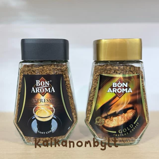 กาแฟบอน อโรมา น้ำหนัก 100 กรัม Bon Aroma Instant Coffee มี2 แบบให้เลือก หอม เข้ม บรรจุในขวดแก้ว