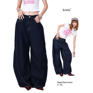 kome.offi กางเกงยีนส์ทรง barrel รุ่น magnet barrel jeans