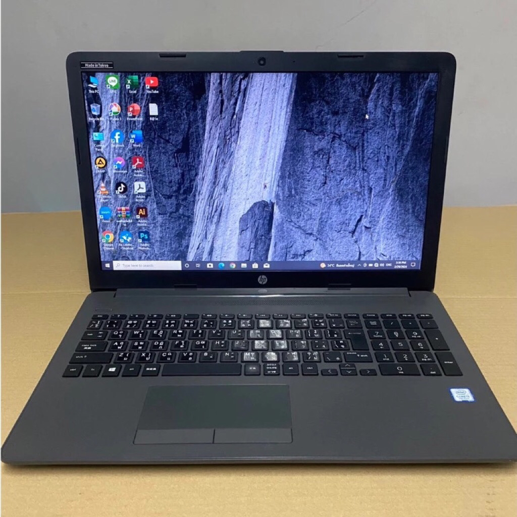 โน๊ตบุ๊คมือสอง HP 250/G7 Core i3gen7(RAM:4-8gb/ssd128 gb)จอ15.6" มีไวฟายในตั มีกล้ล้องหและบลูทูธ