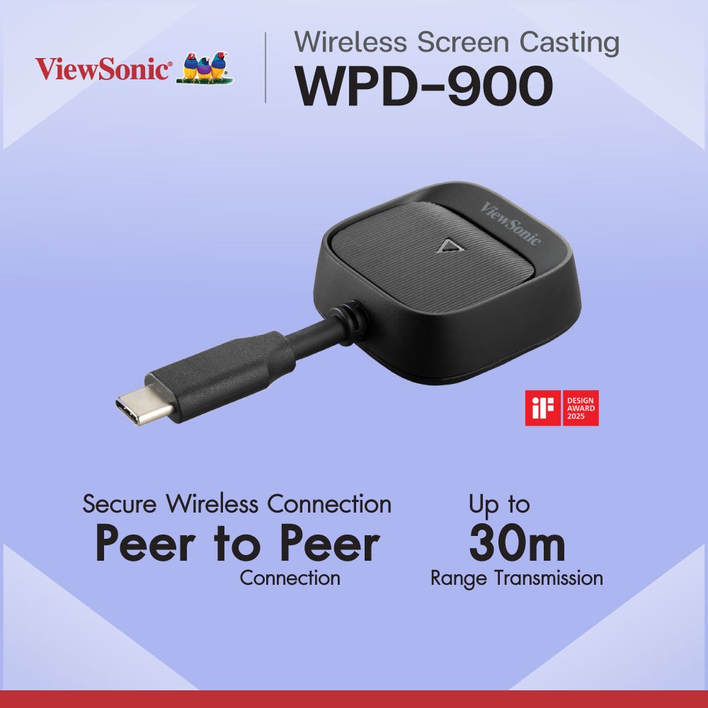 ViewSonic ViewShare WPD-900 Wireless Screen Casting Kit อุปกรณ์ส่งสัญญาณภาพไร้สายด้วย Port USB Type-C