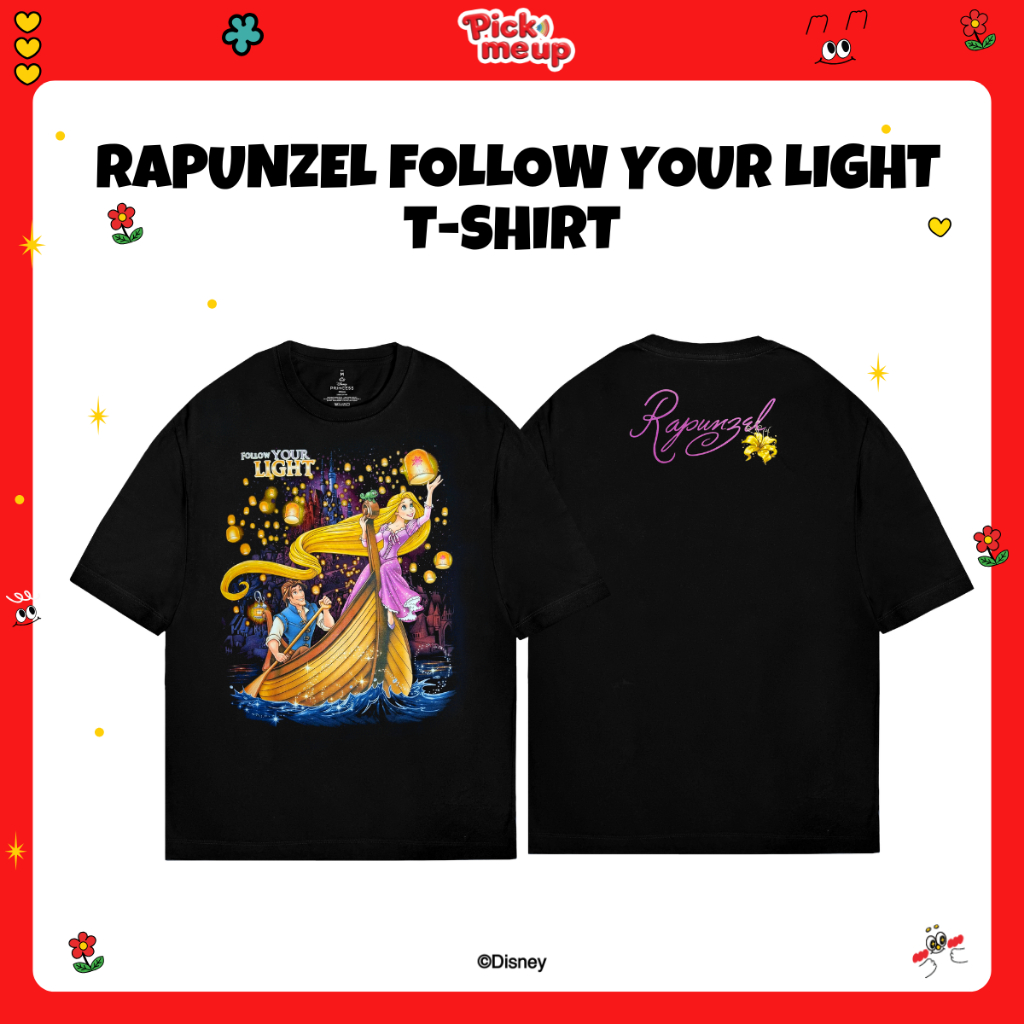 PickMeUp เสื้อยืดพิมพ์ลาย Rapunzel Follow your light ลิขสิทธิ์ Disney