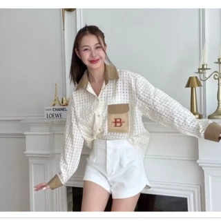 🌻 พร้อมส่ง สินค้างานมือ 1 🌻 เสื้อเชิต สายเดี่ยว ไหมพรม ครอบ งานป้าย COOKIES BEAR/SOBABE