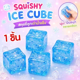 ของเล่นบีบคลายเครียด สกุชชี่ก้อนน้ำแข็ง แช่ตู้เย็นเพิ่มความสโลว์ได้ ยืดหยุ่นสูง บีบดึงคืนตัวได้ ส่งจากไทย!!!