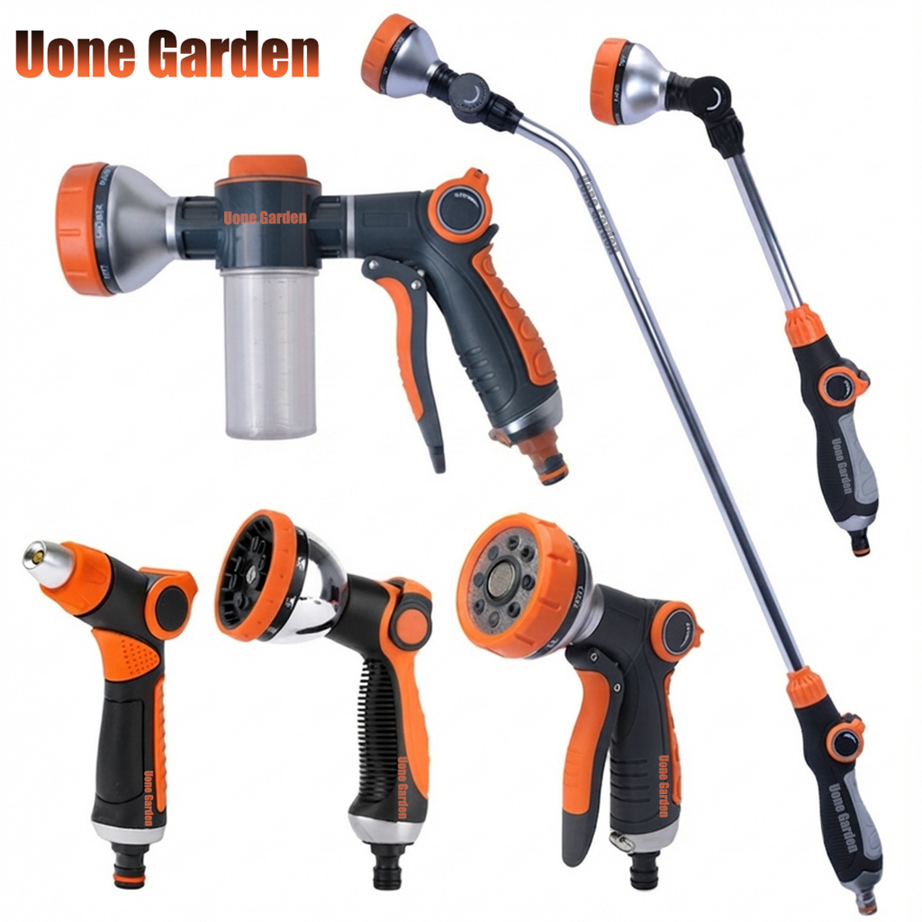 Uone Garden W108 ปืนฉีดน้ำแรงดันสูง ปรับองศาน้ำได้ 8 แบบ หัวฉีดอเนกประสงค์ ใช้งานได้หลากหลาย【จัดส่งจากกรุงเทพ】