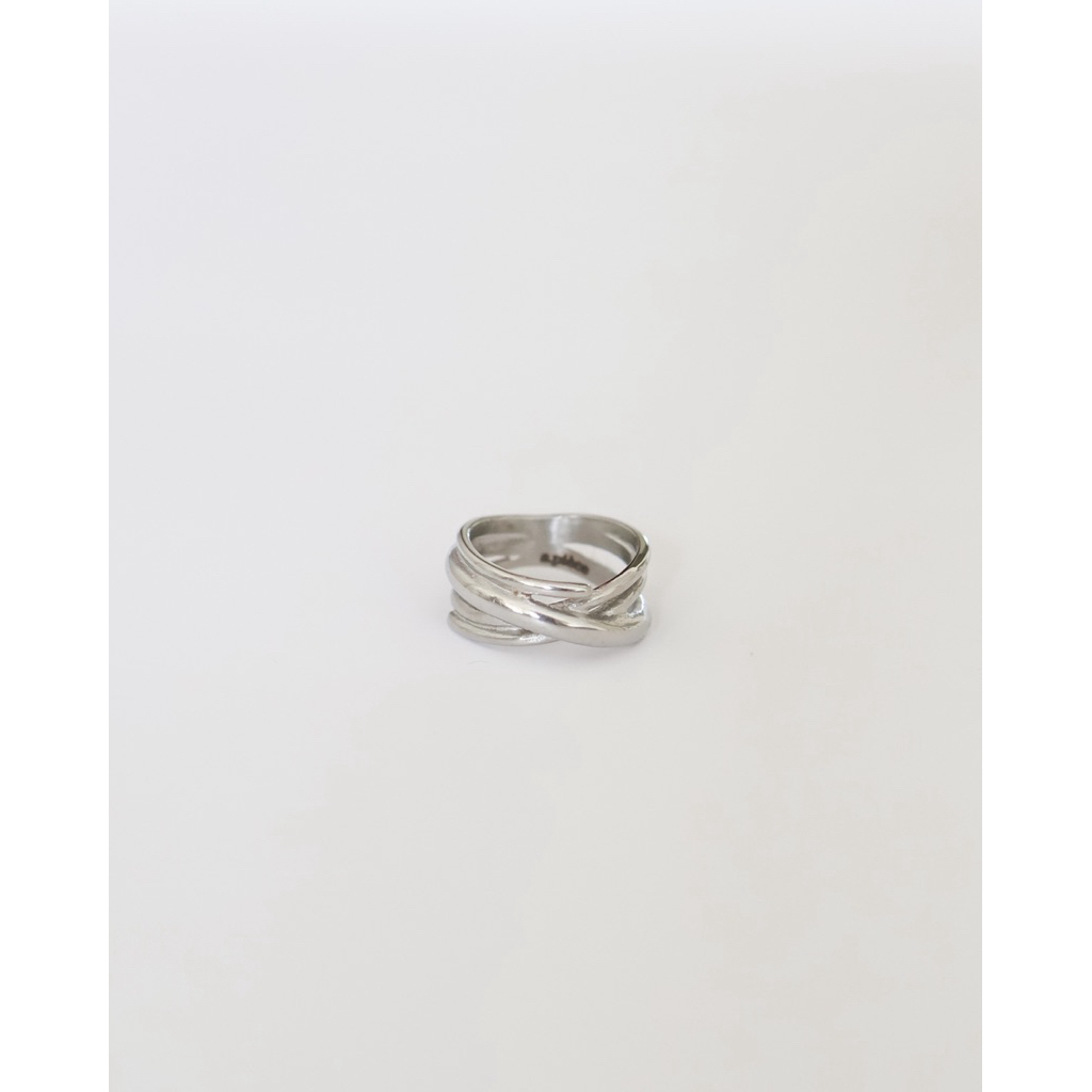 A.piece แหวนแสตนเลส (waterproof) : [stainless steel] Layered ring(136)