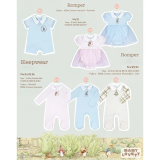 (ส่งด่วน) BabyLovett ชุดนอน ชุดรอมเปอร์ Peter Rabbit™ ผ้านุ่มสบาย สำหรับเด็ก 0-24 เดือน