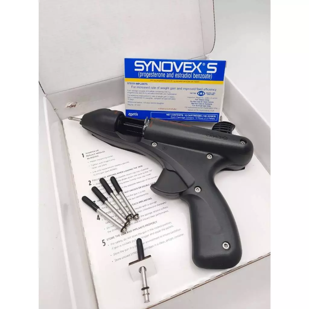 SX10 IMPLANT Gun ปืนฝังหูวัว ปืนฮอร์โมนวัว ชุดอุปกรณ์ ฝังฮอร์โมน สำหรับโค