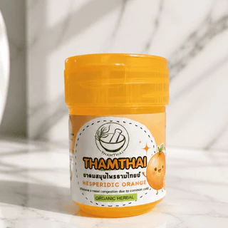 ยาดมสมุนไพร Thamthai 20g หอมสดชื่น พกพาง่าย ยาดมสมุนไพรไทย มี 3 กลิ่น Orange Peppermint Peach