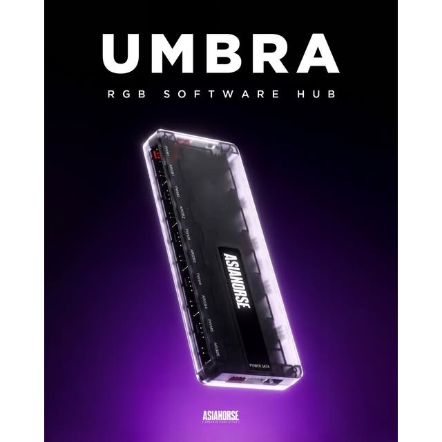 ASIAHORSE UMBRA 10-Port ARGB & PWM Case Fan Hub for PC