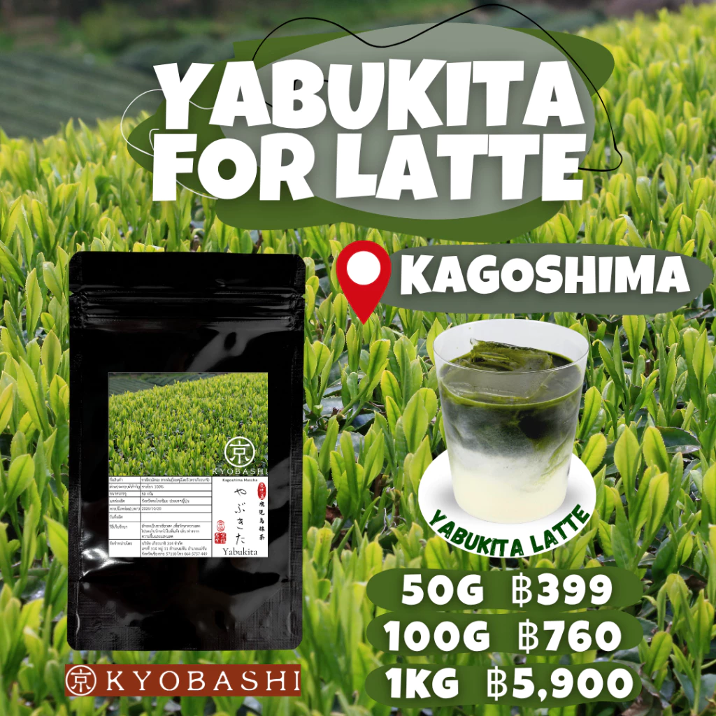 KYOBASHI - Yabukita for Latte MATCHA Green Tea Yabukita Singular Cultivar 50 gram ชาเขียว