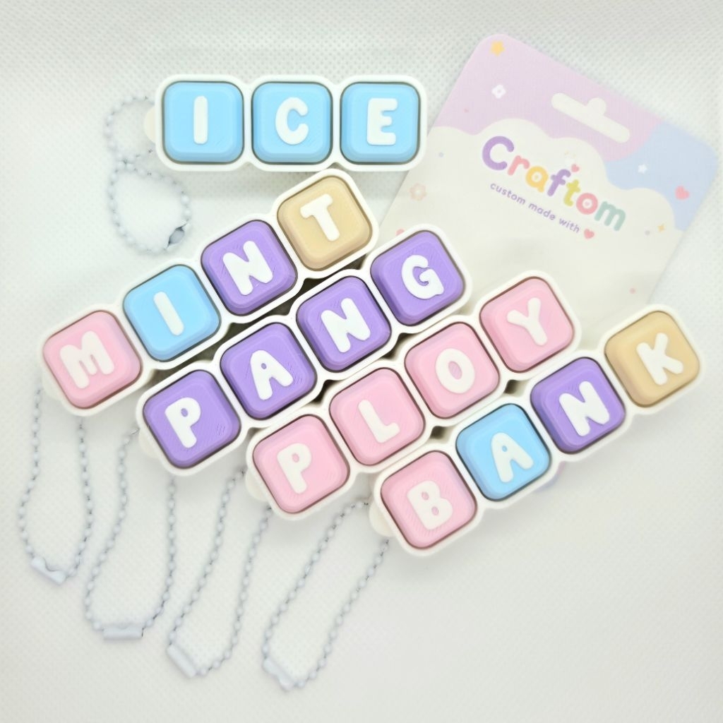 พวงกุญแจคีย์แคป Fidget Clicker DIY (Custom พิมพ์ชื่อได้ตามสั่ง!)