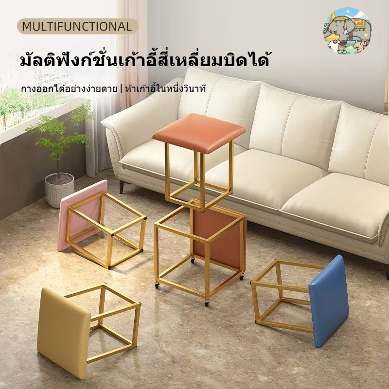 เก้าอี้อเนกประสงค์รุ่นใหม่สุดเก๋นี้ เป็นเก้าอี้เตี้ยหนาแบบ 5in1 สำหรับใช้ในครอบครัว เหมาะสำหรับทางเข้าบ้าน ห้องเปลี่ยนรอ