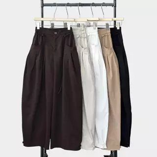 Atipashop - Tapen Balloon Pants กางเกงขายาว ทรงขากว้าง ดีไซน์กระเป๋า Utility พร้อมดีเทลปลายขา