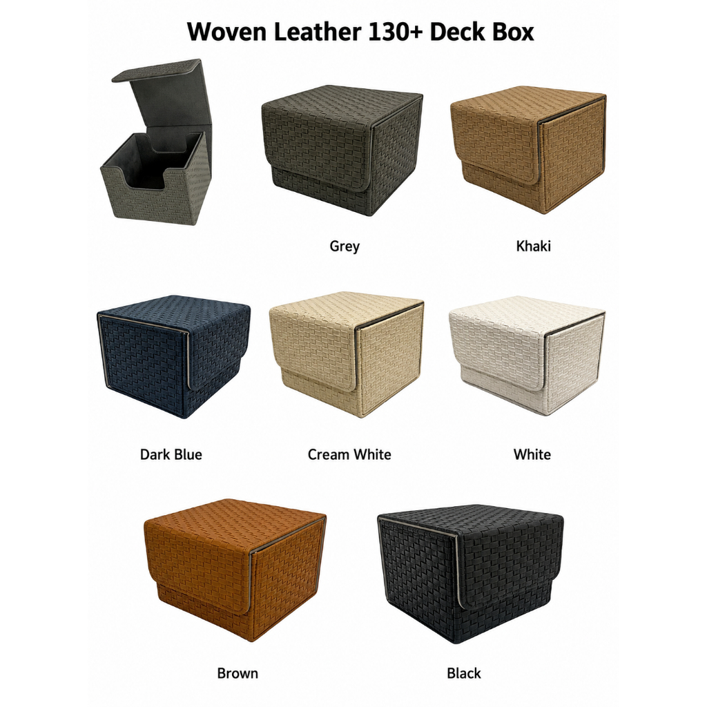 Magnetic 130+ ,Woven Leather 130+Deck Box กล่องใส่การ์ด 130+ใบ ด้านในบุผ้าอย่างดี (Magnetic,Woven Leather 130+)