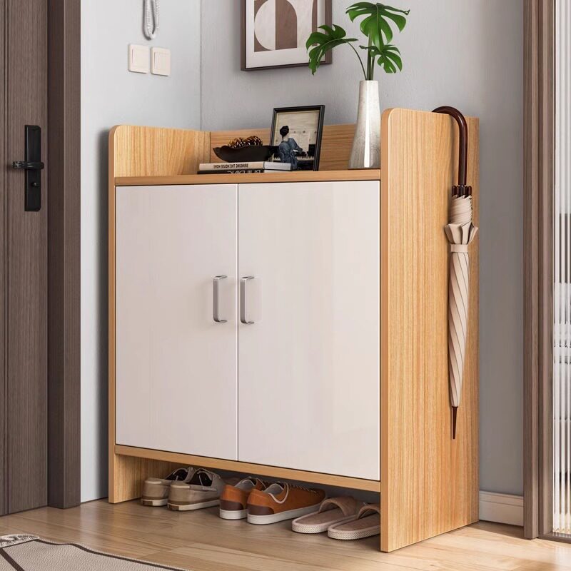 ตู้รองเท้า ตู้เก็บรองเท้า 80/100/120/140cm ที่เก็บข้อมูลหลายชั้น พร้อมประตูตู้ เก็บของได้เยอะ ความกว้าง