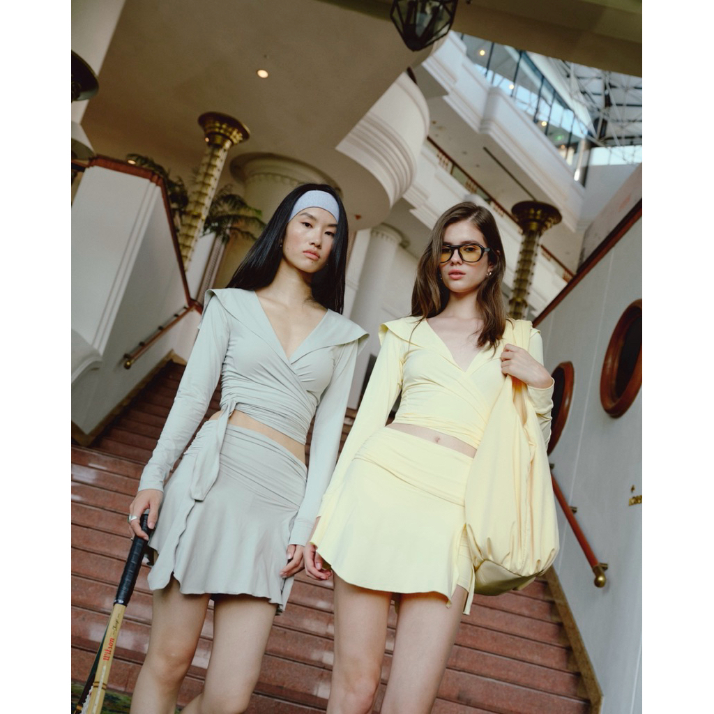 Olivia ballet wrap top เสื้อคลุมสำหรับออกกำลังกายจาก gymandslim