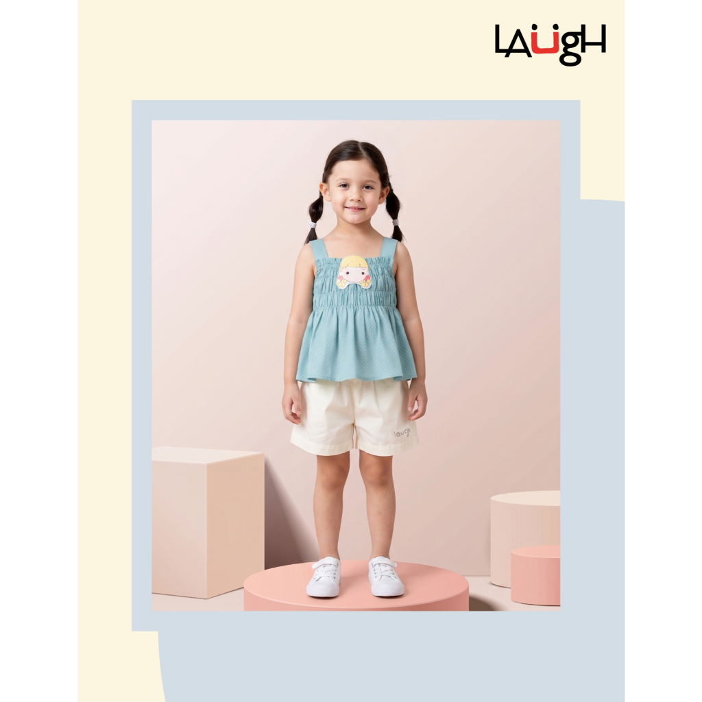 𝐋𝐀𝐔𝐆𝐇 𝐂𝐮𝐭𝐢𝐞 ชุดเซ็ทเสื้อ+กางเกงขาสั้น : MS LA 265+266 CU50