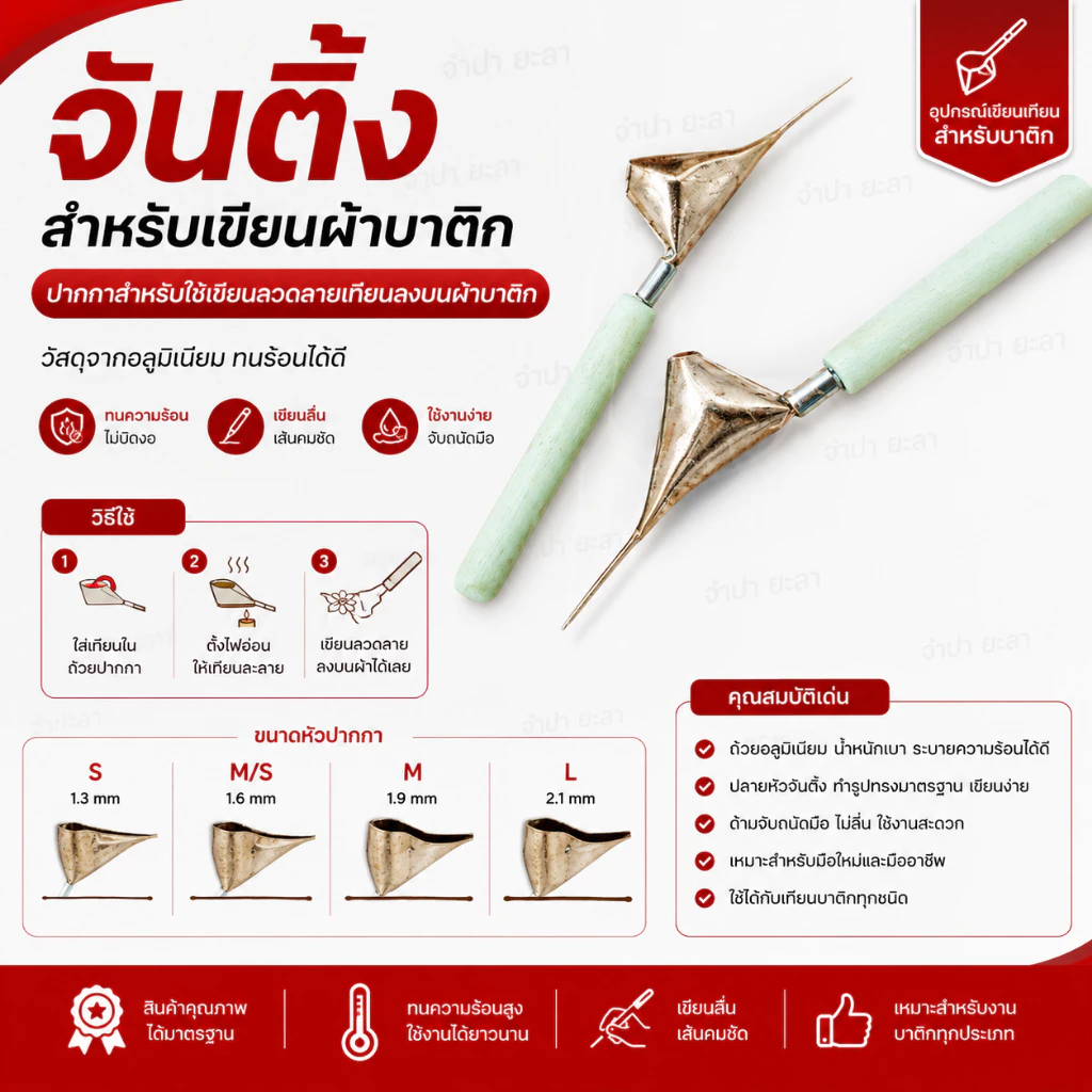 จันติ้ง ปากกาเทียนเขียนผ้าบาติก
