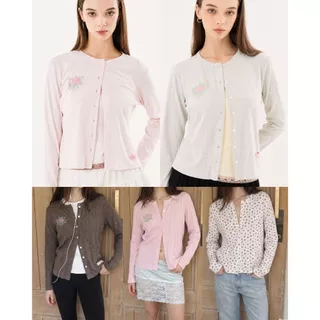 rand0m piece - Rose Pointelle Cardigan คาร์ดิแกนฉลุแขนยาว ลายดอกไม้