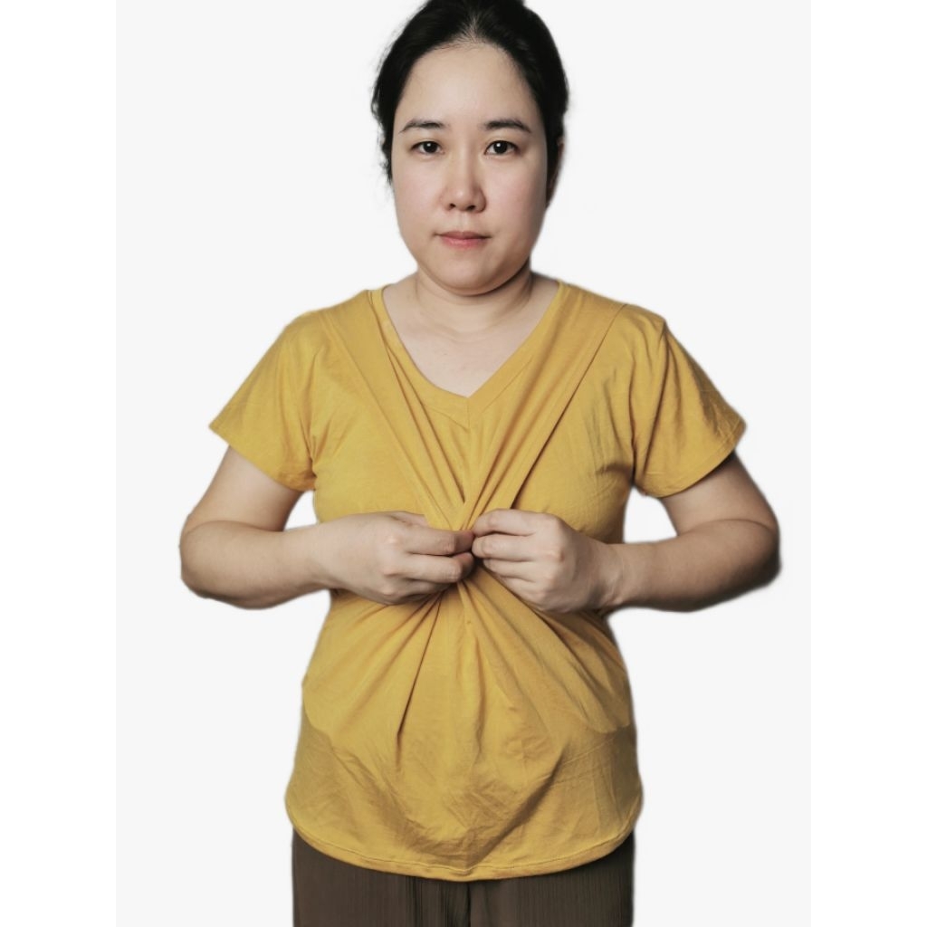 เสื้อให้นม​ คอวี-คอกลม สีเยอะผ้าเรย่อนนุ่มทิ้งตัว ผ้าเนื้อดีการันตีเนื้อ ผ้าคุ้มเกินราคา ราคาส่งมีสีใหม่เติมตลอด​