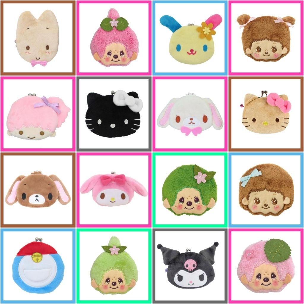 แท้ 100% กระเป๋าป๊อกแป๊ก Sanrio มอนชิ มอนชิชิ กระเป๋าสตางค์ ใส่เหรียญ เป๋าตังค์ กระเป๋าบิด