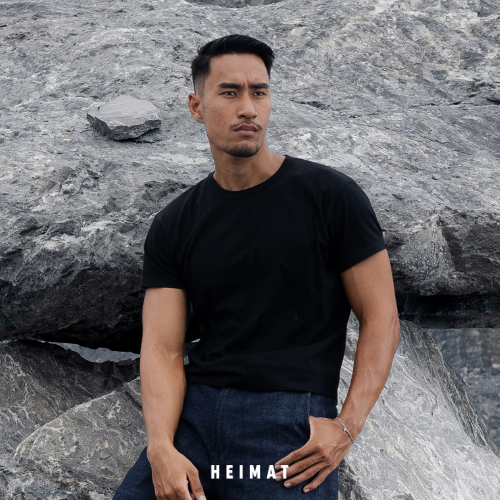 HEIMAT LONG HAUL BABY TEE - BLACK - เสื้อยืดคอกลมทรง baby tee