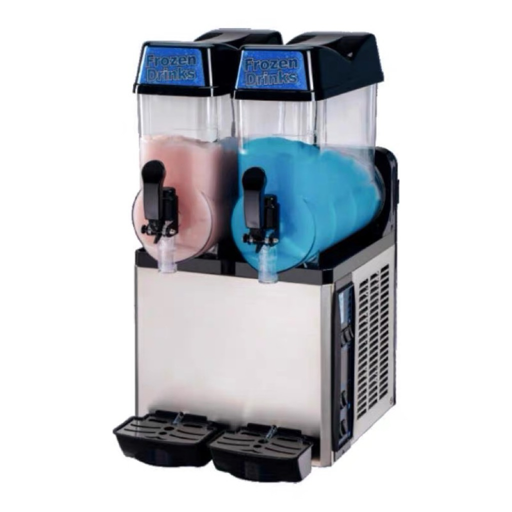 เครื่องสลัชชี่ 2 3 โถ 15 ลิตร EMBRACO Compressor เครื่องทำน้ำเกล็ดหิมะ Slush Machine เชิงพาณิชย์