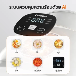 Gaabor หม้อไฟฟ้ามินิ 3 ลิตร 2 รุ่น 2in1 ต้มและนึ่ง หม้ออเนกประสงค์ ร้อนเร็ว 6 เมนู ตั้งค่าอุณหภูมิได้ EC-30T/EC-30M