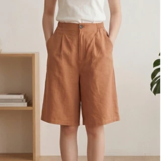 Bermuda Cotton Pants กางเกง 3 ส่วนยืดข้างกึ่งลำลองที่ยาวเหนือเข่าขึ้นมานิดนึง