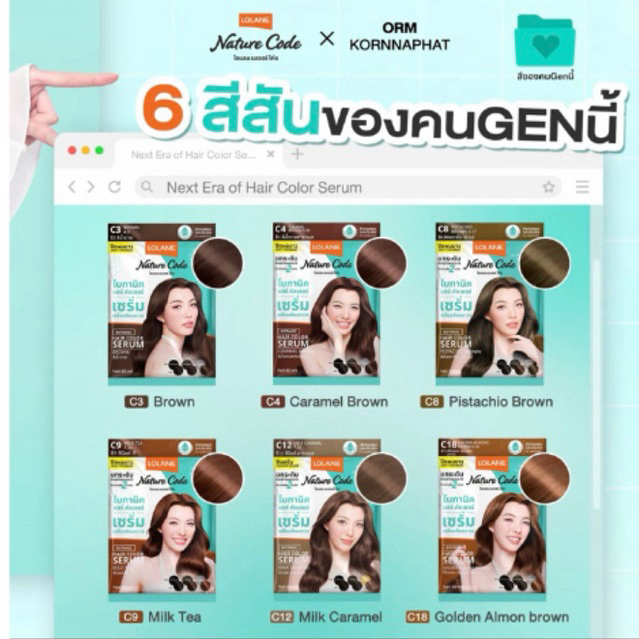 ￼Lolane โลแลน โบทานิค เซรั่ม เปลี่ยนสีผม ปิดผมขาว 60ml [ตัวเลือก18สี]