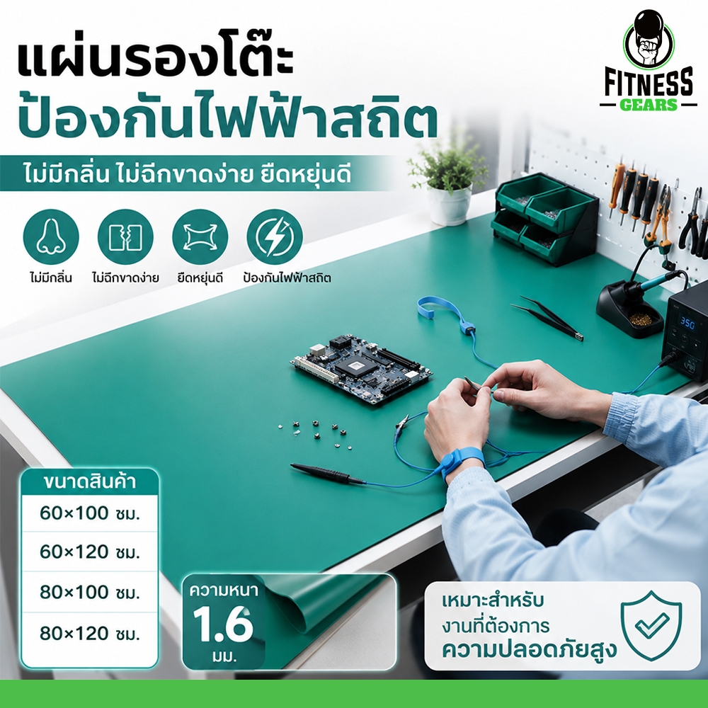 แผ่นรองโต๊ะ PVC ป้องกันไฟฟ้าสถิต ทนความร้อน แผ่นรองโต๊ะอิเล็กทรอนิกส์ สำหรับช่างซ่อมมือถือ