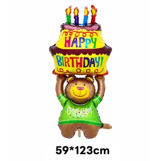 ส่งจากไทย ลูกโป่งฟอยล์เค้กวันเกิด ลูกโป่งวันเกิด ลูกโป่งฟอยล์ Balloon Happy Birthday Party