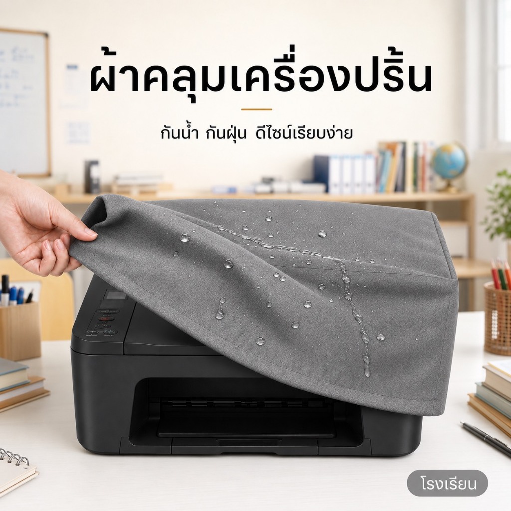 ผ้าคลุมปริ้นเตอร์กันฝุ่น Universal Size 46×41×22ซม. (Epson L3/L16) (Canon G G4010)(Brother T820DW2 T4)