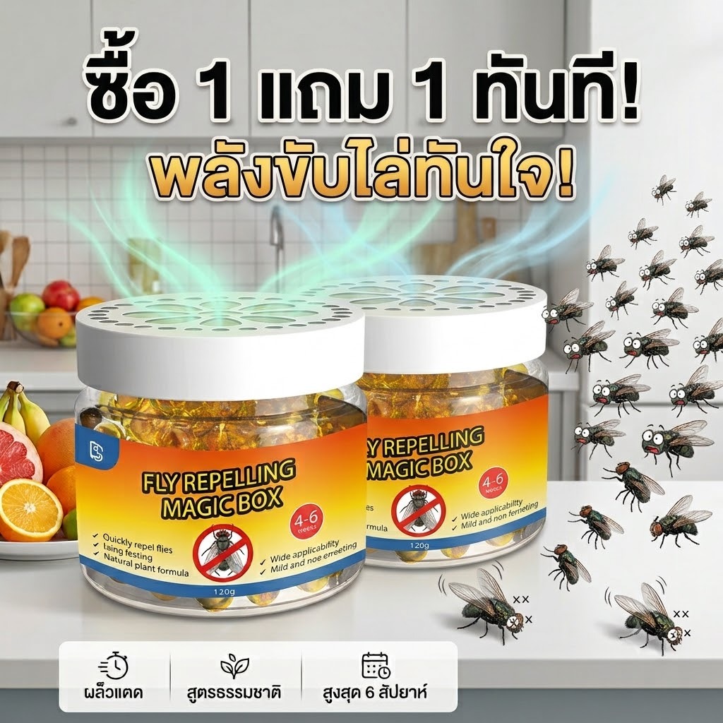 ซื้อ 1 แถม 1🪰ไล่แมลงวัน ไล่แมลงหวี่ ขนาดเล็กและพกพา สูตรใหม่ล่าสุดจากญี่ปุ่น